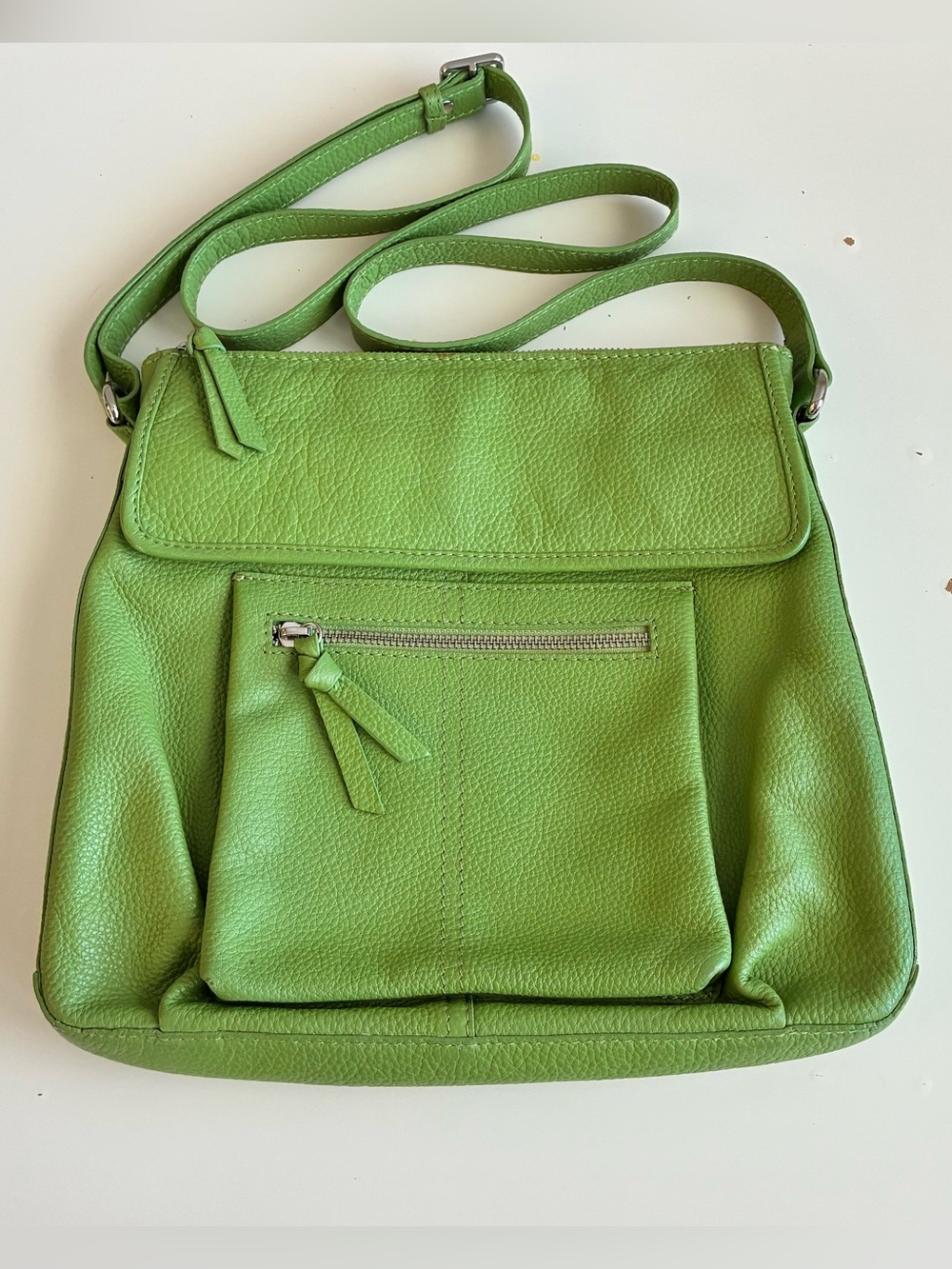 Green Hadaki Leather Crossbody Purse